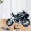 Motorcycle Model 1:10 Scale Gray Collectible with Stand 7
