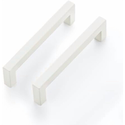 Cabinet Handles White Square 5 Inch 25 Pack