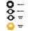 Spill Proof Coolant Filling Funnel Kit Plastic Black Yellow 8