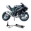 Motorcycle Model Toy 1:10 Scale Gray with Stand 1