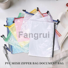 For 16pcs Mesh Zipper Pouch Document Baga4 Size for Office Supplies