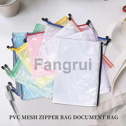 For 16pcs Mesh Zipper Pouch Document Baga4 Size for Office Supplies