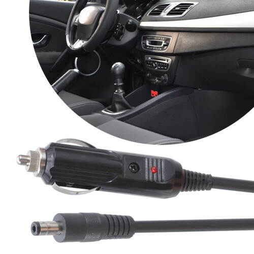 Car Extension Power Cable with LED 5.5mm x 2.5mm 1