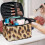 Polyester makeup bag with handle 8.86x6.5x5.9 inches 5