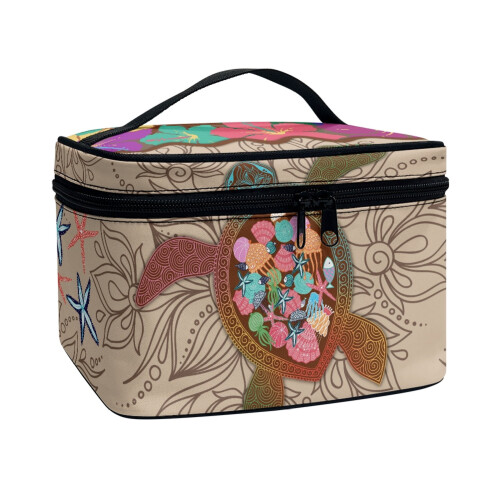 Makeup Organizer Foldable Turtle Design with Slip-in Pockets 1