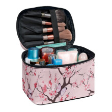 Makeup Bag Portable Toiletry Organizer with Cherry Blossom