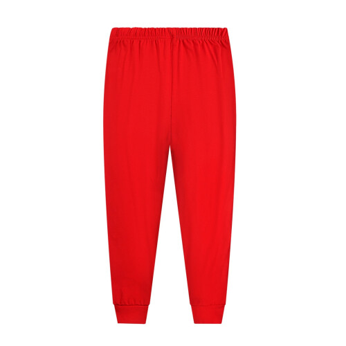 Girls Solid Color Oversized Sleep Pants Red 2-3 Years