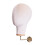 Wall-Mounted Velvet Mannequin Head Display Stand Beige 3