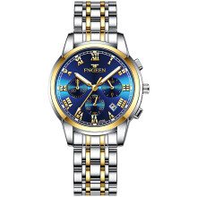 Stainless Steel Dress Watch Gold Silver Tone Luminous Quartz
