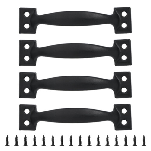 Gate Handle Bow-Shaped Metal Pull Pack of 4