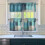 Kitchen Curtains and Valance Set Blue Green Matte 3-Pc 2