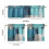 Kitchen Curtains and Valance Set Blue Green Matte 3-Pc 5