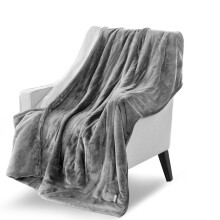 Electric Blanket King Size Gray 90x100 Inch with 10 Heat