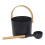Aluminum Sauna Bucket with Ladle 7L Bamboo Handle 2