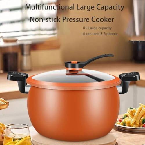 8QT Non-Stick Pressure Cooker with Visual Lid 1