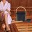Aluminum Sauna Bucket with Ladle 7L Bamboo Handle 7