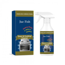 (120ml) JUE FISH Oven and Stovetop Cleaner Spray, Heavy-Duty Degreaser for Kitchen, Removes Burnt-On Grease and Stubborn Stains, 500ml