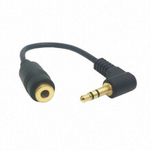Audio Stereo Cable 3.5mm Right-Angle Male to Female 10cm