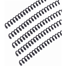 Black Plastic Spiral Binding Coils 1/4 Inch 100 Pcs