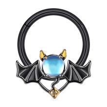 Demon Stone Nose Septum Clicker Earring 16G