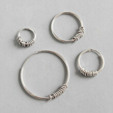 Sterling Silver Hoop Earrings 10mm