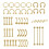 Gold Belly Button Piercing Set 50 Pieces 1