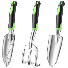 3 Piece Garden Tool Set with Non-Slip Ergonomic Handles Aluminum Alloy Rust-Proof for Gardening Gifts for Women