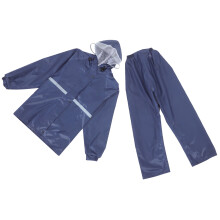 Motorcycle Rain Suit Navy Double Layer Reflective