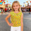 Kids Leopard Glitter Tank Top Yellow Size 150 2