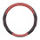 Nappa Leather Steering Wheel Cover Black Red Universal 1