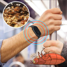 (JUB06-A048-1-BK1) Portable Lightweight Durable Mosquito Repellent Watch for Outdoor Use - Insect Repellent Watch, One-Piece Sticker Label