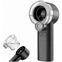 2-in-1 Handheld Misting Fan, Portable Water Spray Fan Rechargeable With 5 Speeds & LED Display,With Detachable Tank