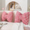 Bowknot Sofa Cushion Pink 15x12in Plush Throw Pillow 1