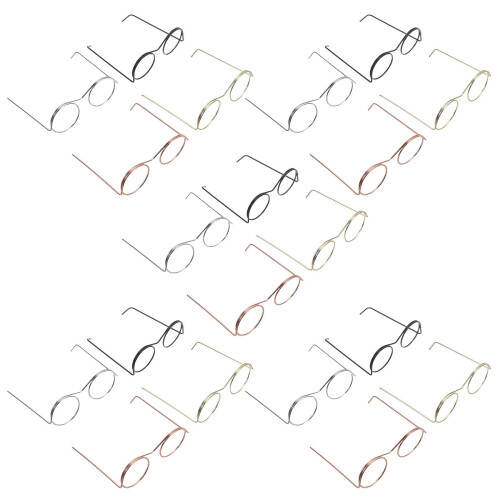 Miniature Eyeglasses Metal Frame 20 pcs