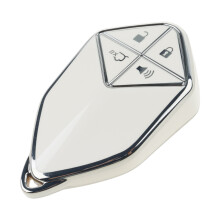 Autosleutel Case Beschermhoes Krasbestendig Sleutelhanger-Wit