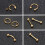 Gold Belly Button Piercing Set 50 Pieces 2