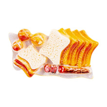 Fridge Magnets Simulated Food Decor 6 pcs