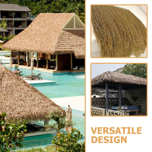 Artificial Grass Outdoor Rug Simulated Thatch Tile 3 Pcs 1