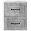 VidaXL vidaXL Wall-Mounted Bedside Cabinet with Drawer 2 pcs Concrete Grey 2