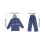 Motorcycle Rain Suit Navy Double Layer Reflective 5