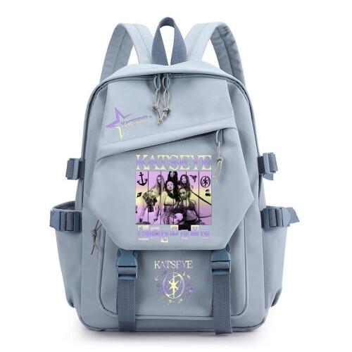(No. 3, Backpack) Katseye Music Print Backpack Canvas Lightweight School Bag for Students 1219 1
