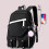 (Black white, Three piece set) Katseye Backpack with USB Charging Lunch Bag Pencil Case 3-Piece Set for Students 3