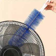 (Blue) Long-Handle Dust Cleaning Brush, Multifunctional Fan Brush for Air Conditioner Vents and Blinds