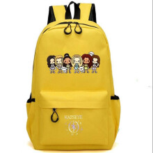 (橙色图案3, 双肩包) Katseye Music Cartoon Cute Backpack for Students Kids School Daypack Lightweight Water-Resistant