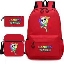 (Royal blue, Three piece set) Dandy's World Bestselling Backpack Pencil Case Kids Set 3-in-1 School Bag Lightweight Durable Game Accessory