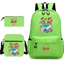 (Orange, Three piece set) Toy Story 5 New 3-Piece Set, Kids Backpack Lunch Bag Pencil Case, Water-Resistant School Backpack, Multiple Colors