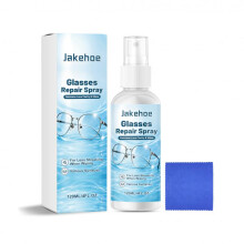 (120ml+towel*1) Glasses Repair Spray Clean Lens Scratches Remove Smudges Anti-Fog Anti-Dust Portable 30ml