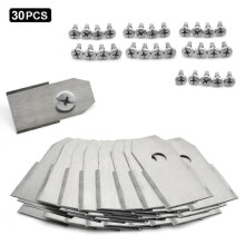 (Silver, Multicolor) 30Pcs for Husqvarna Lawn Mower Stainless Steel Replacement Cutting Blades, 35x18mm - Gold