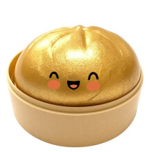 (Gold) Simulation Bun Squeeze Toy Fun Stress Relief Soft Non-Sticky Cute Boredom Buster Creative Decompression Gadget