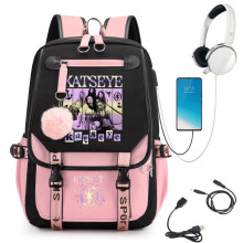 (No. 7, Backpack) Katseye Music K-Pop Girl Group Print Backpack for Students, Stylish Large Capacity School Bag, Lightweight and Durable